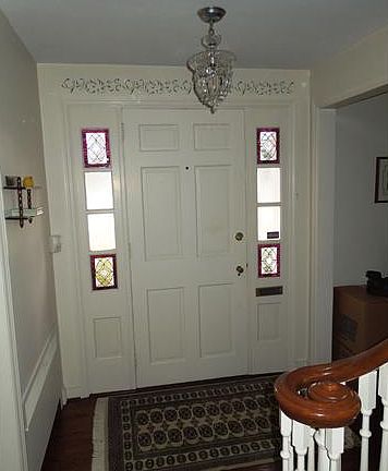 Front Door with Stained Glass