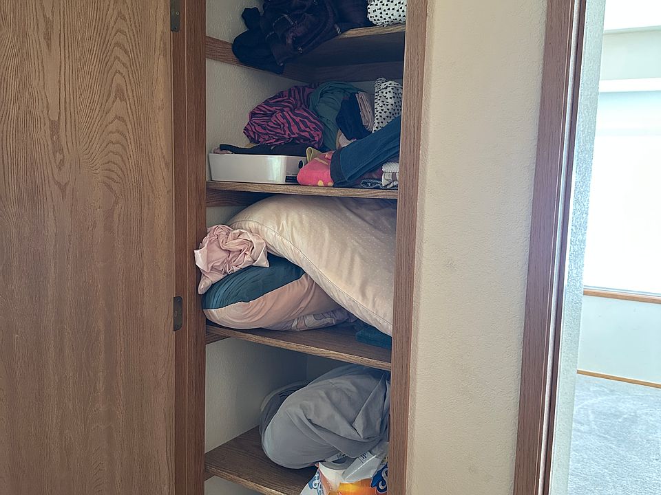 Linen closet in hallway