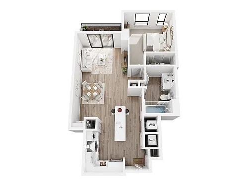 Floor plan 1 Bedroom E