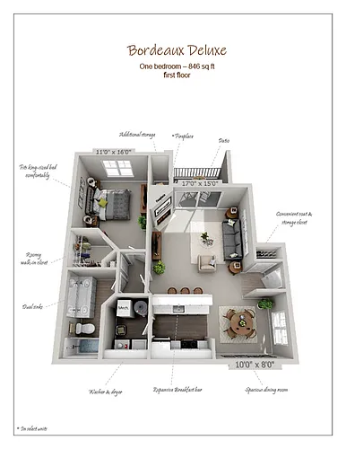 Floor plan Bordeaux Deluxe