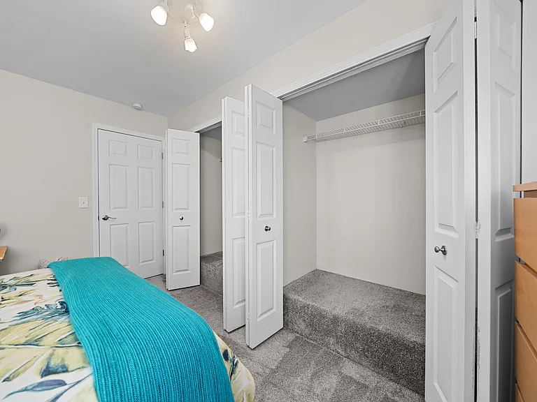 Spacious Bedroom walk-in closet at Three Oaks Apartments, Troy, Michigan