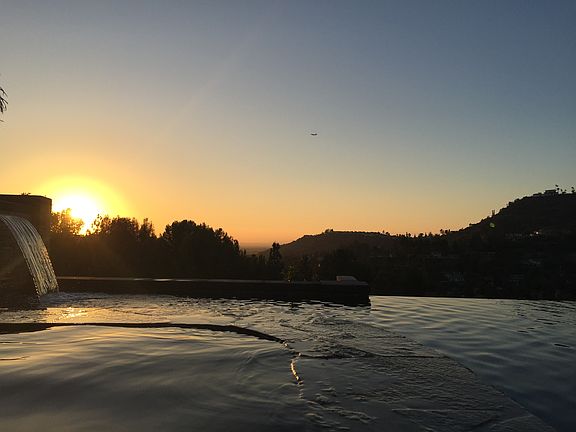 Sunset over spa
