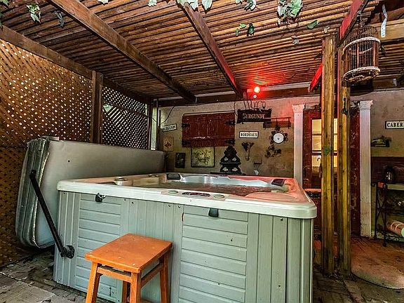 Includes a 6 person hot tub