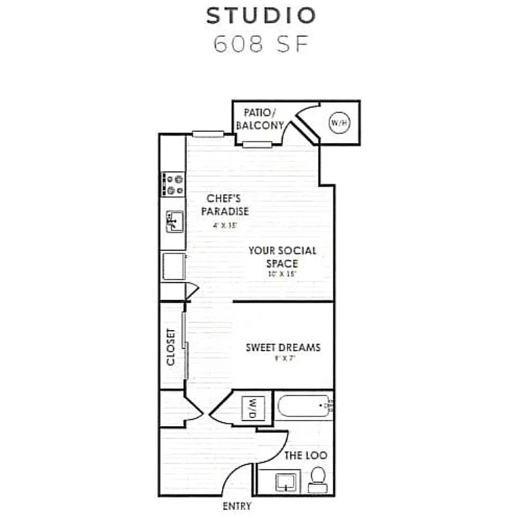 Floor plan Studio A