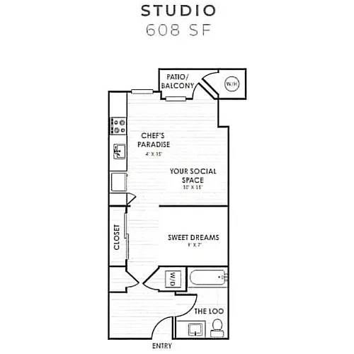 Floor plan Studio A