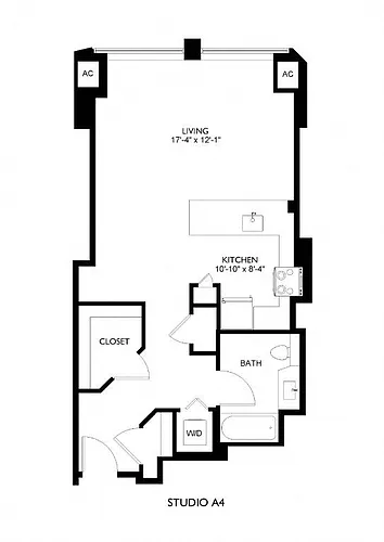 Floor plan Studio A4