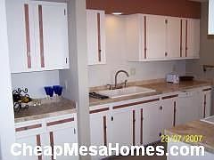 Custom cabinets with oak inlay 