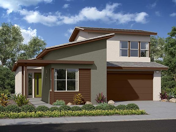 Elevation B features the new century modern exterior style. Shown with optional 2nd Floor