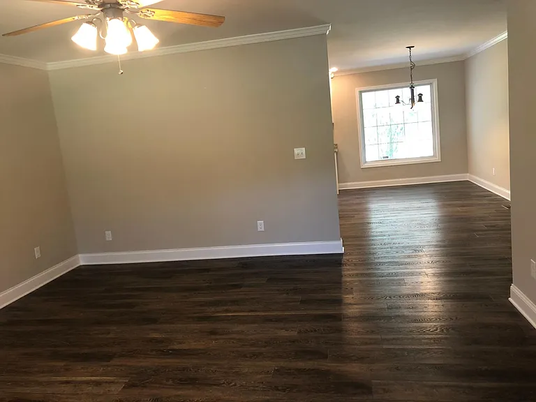 Living room looks into the dining room