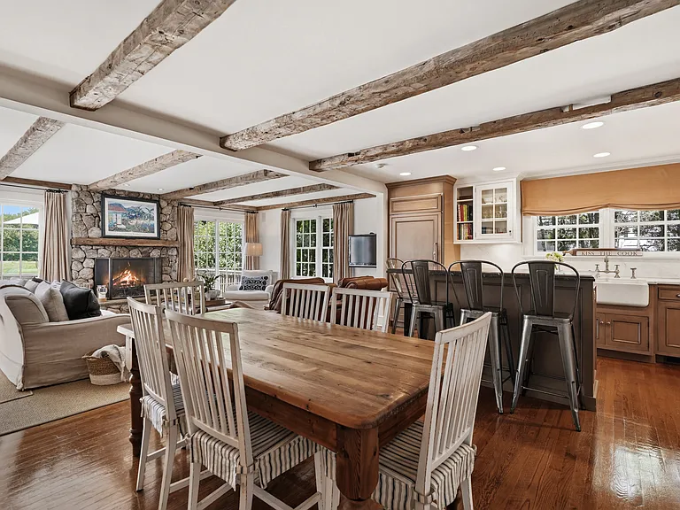Kitchen opens to Dining Area and Open Family Room