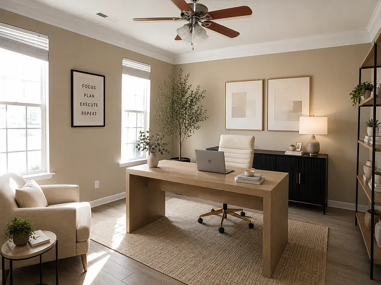 Office virtually staged