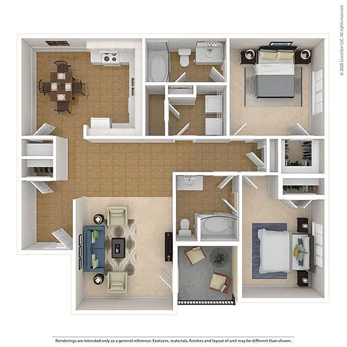 Floor plan The Delta - 2x2