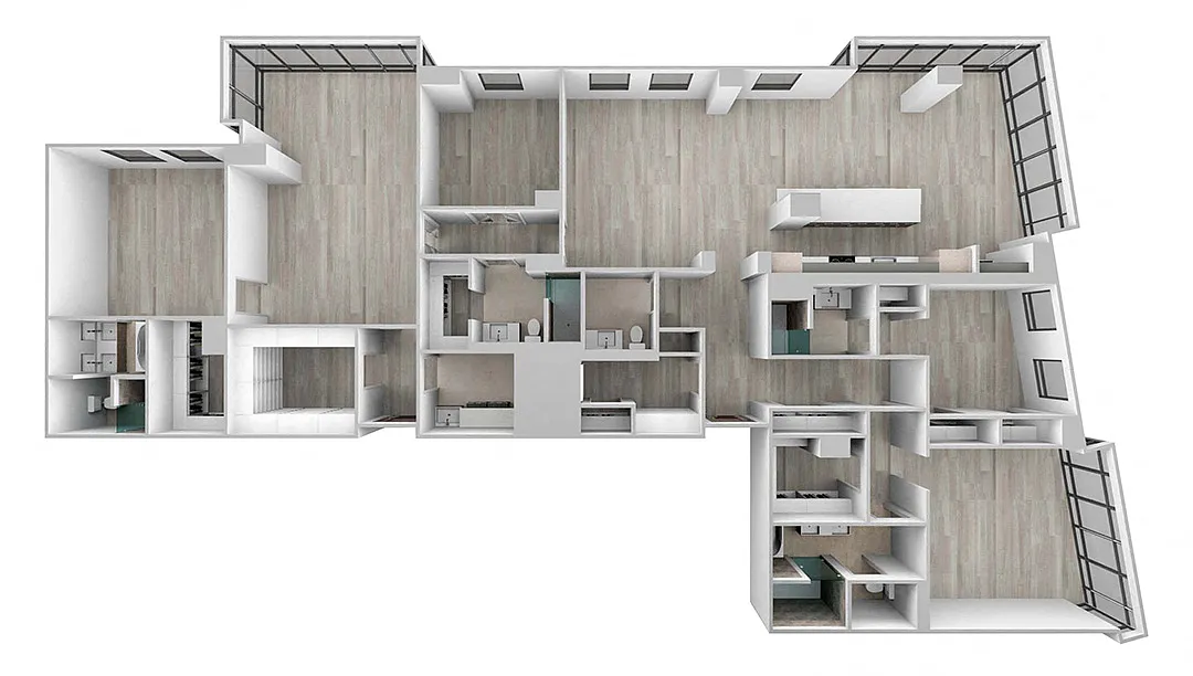 Floor plan Residence #803/804 (4BR/4.5BA)
