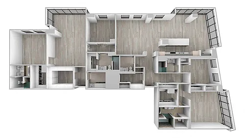 Floor plan Residence #803/804 (4BR/4.5BA)