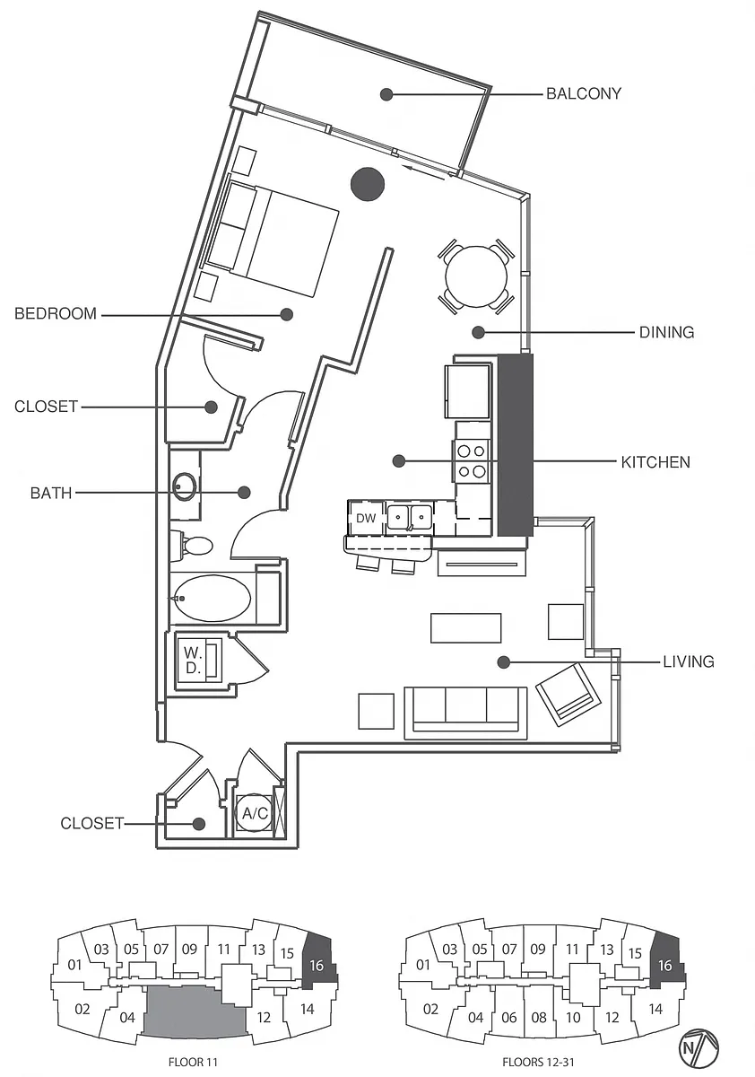 Floor plan Residence 16 - Classic