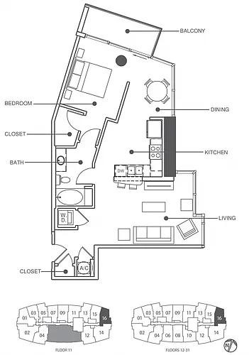 Floor plan Residence 16 - Classic
