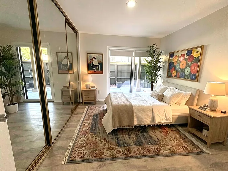 Digitally staged bedroom 2