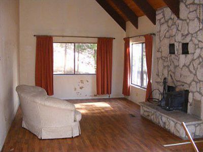 living room w/ wood stove insert