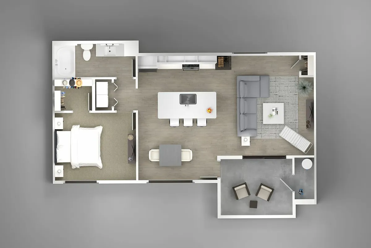 Floor plan 1 Bed/1 Bath