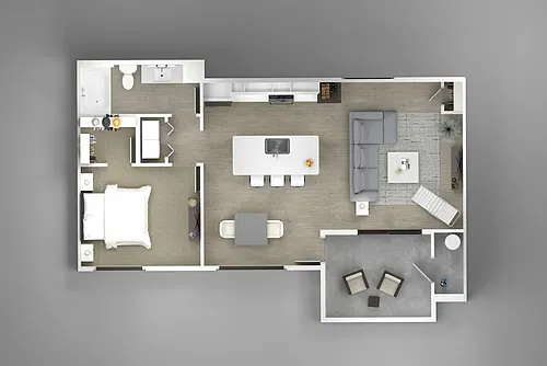 Floor plan 1 Bed/1 Bath