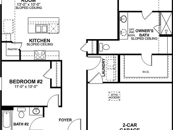 Garner First Floor Floorplan