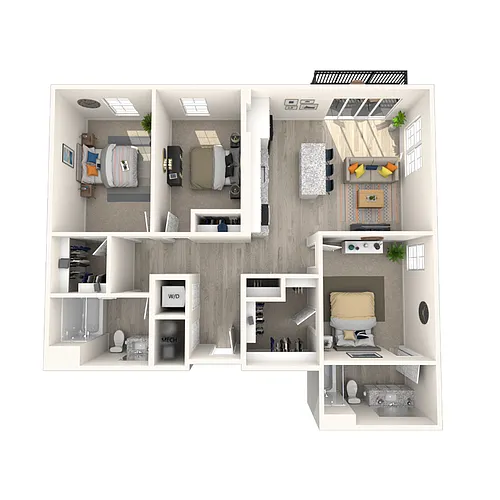 Floor plan 3 Bed/2 Bath