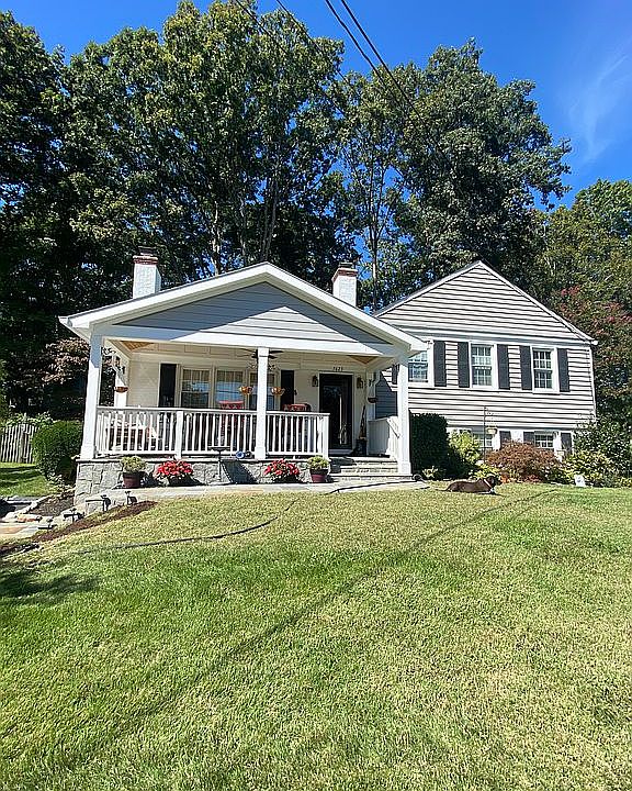 New a frame front porch