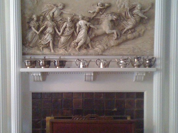 Caproni Frieze over fireplace in Living Room