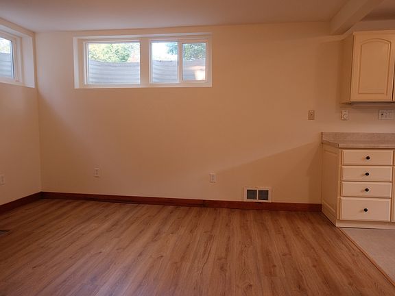 Living room with east-facing windows.