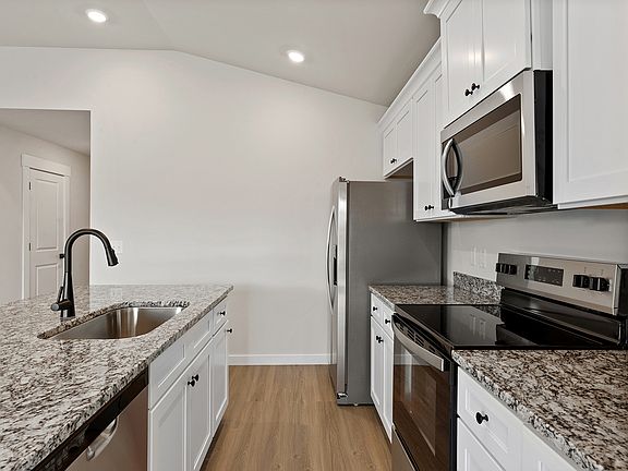 Angled view of the kitchen