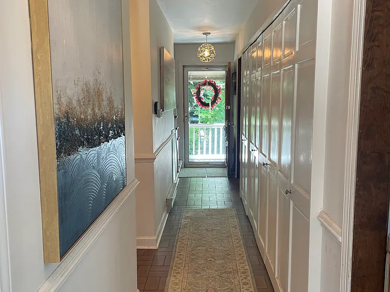 Back door to front entrance