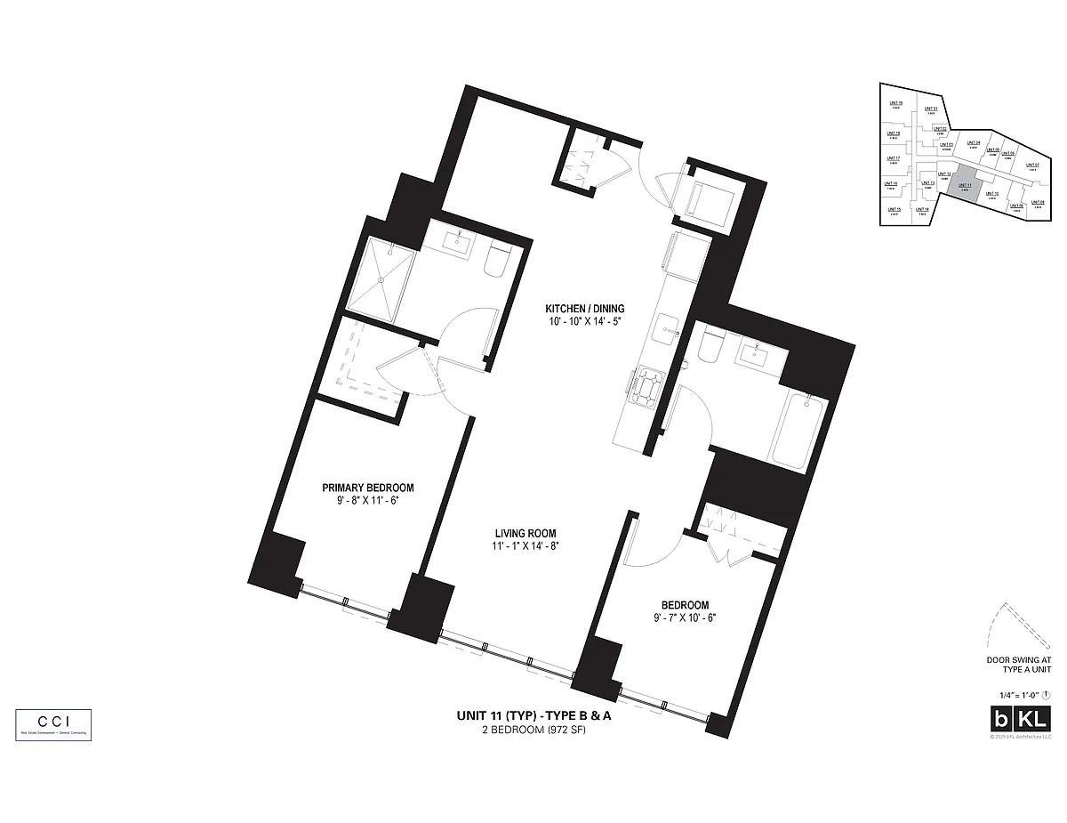 Floor plan Tier 11 - Two Bedroom