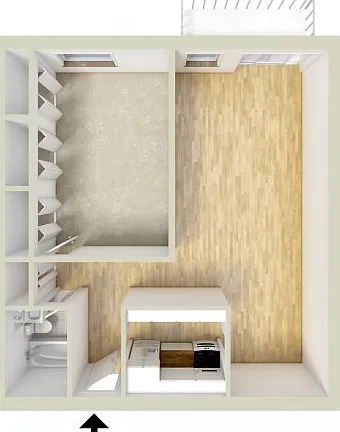 One bedroom floor plan One bedroom floor plan