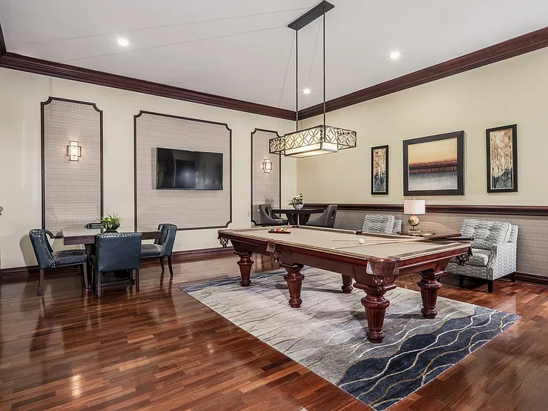 Pool table and seating
