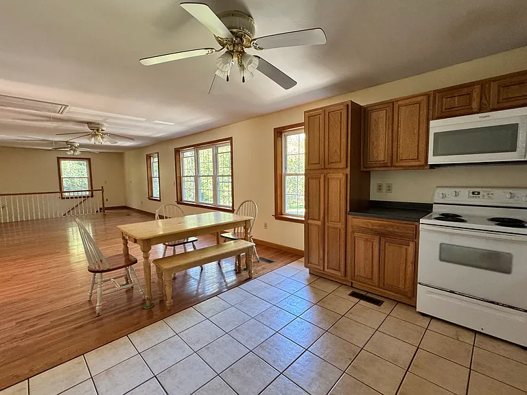 Kitchen, Dining Area & Living Room Area