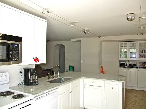 Kitchen with beautiful marble countertops