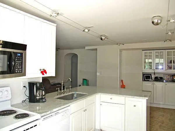 Kitchen with beautiful marble countertops