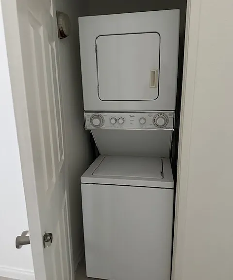 inside closet laundry