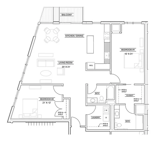 Floor plan 2B