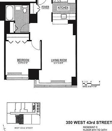 2nd image of 350 W 43rd St APT 40C