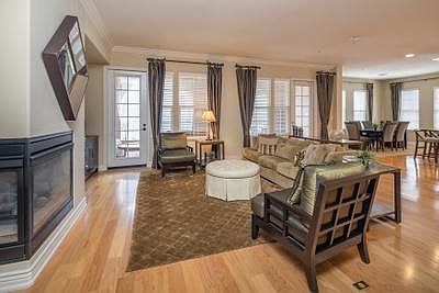 Living room with fireplace