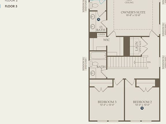 Nolen Floor Plan, Quick Move-In Home, Floor 3