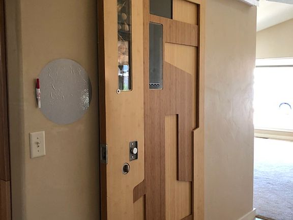 Hallway with storage closet