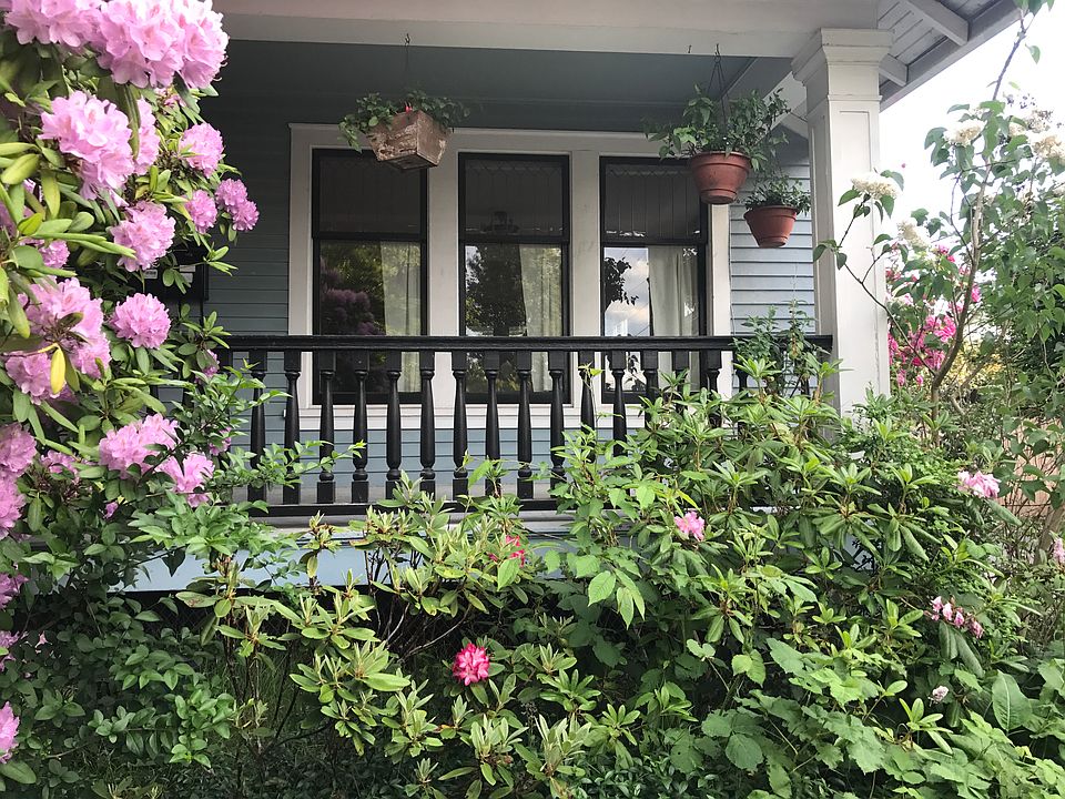 Studio windows overlooking porch