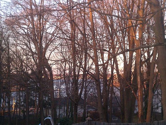 View from deck of Weymouth Landing Inlet leading to Hingham Bay