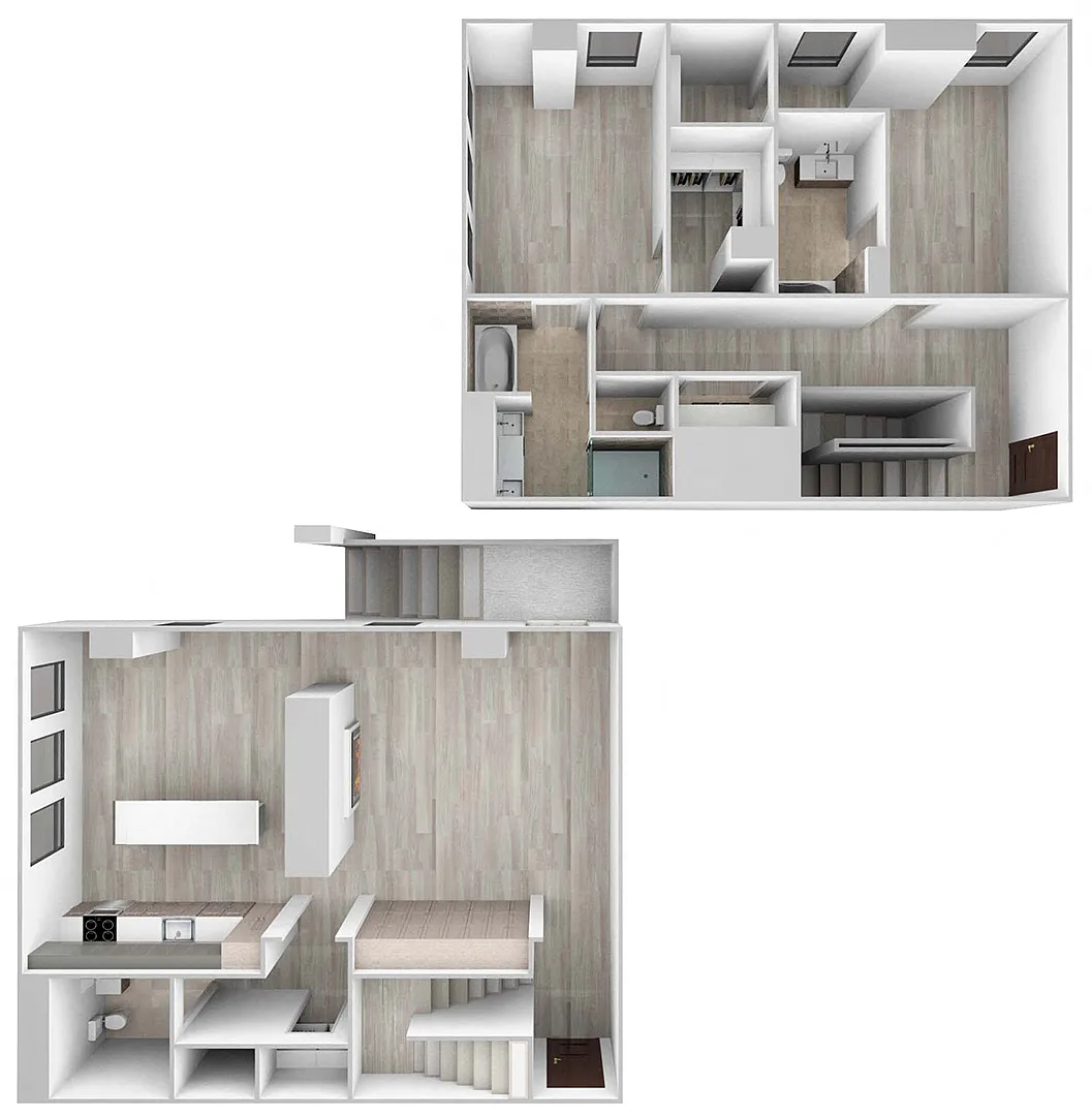 Floor plan 63 E. Banks St. (2BR/2.5BA)
