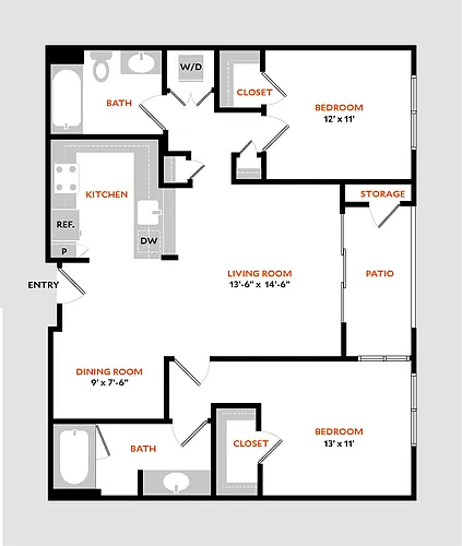Floor plan Plan 2B