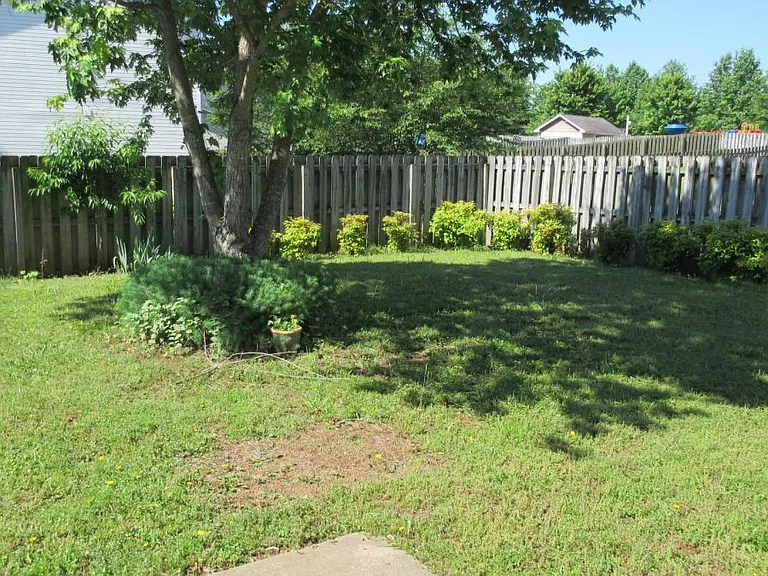 Private fenced yard