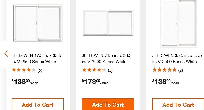 3x6 Windows $178 ea