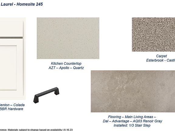 Images are for general reference. Materials subject to change based on availability